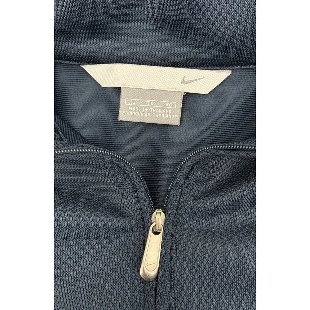 VNTG Y2K‎ Nike Silver Tag Dri-Fit 1/4 Zip Pullover Men's XL Navy